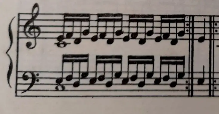 ejercicios piano notas tenidas