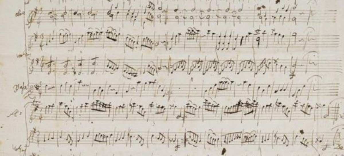 partitura original de Mozart