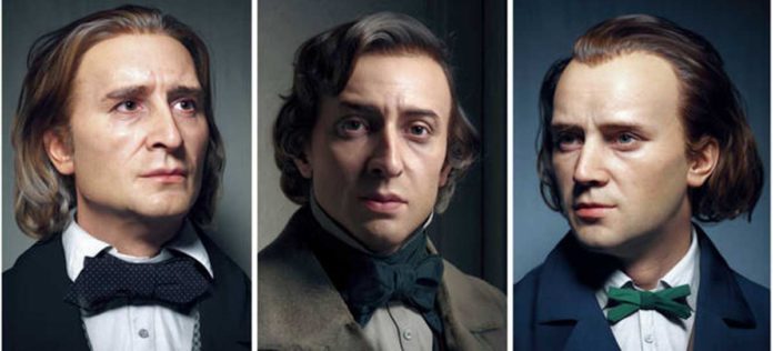 Artista recrea en 3D los rostros de 4 grandes compositores románticos